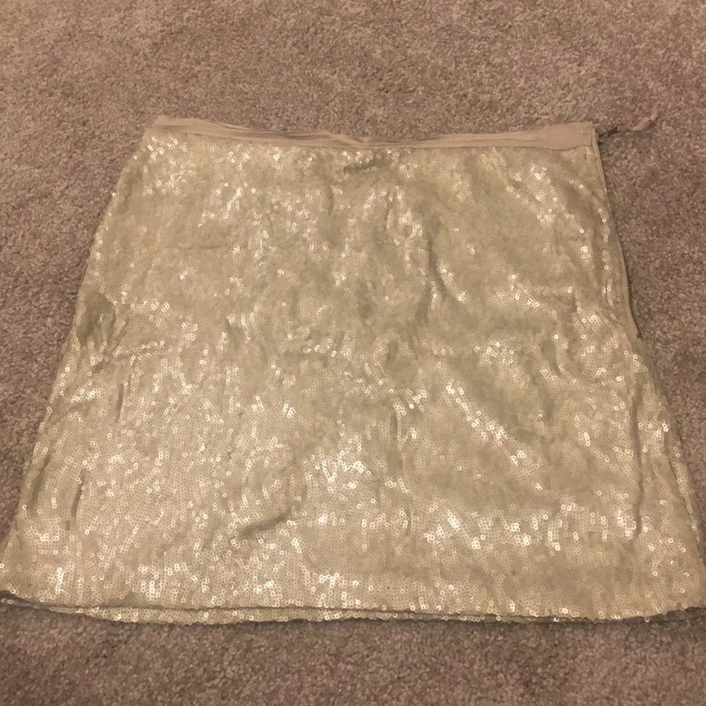 BEDO taupe sequin mini skirt- worn once